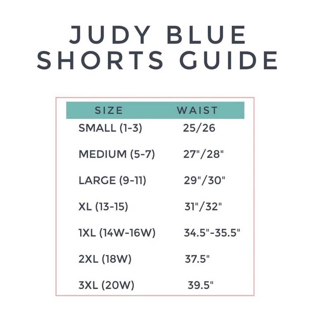 Judy Blue Pull On Shorts Dark Wash Shorts JB150139 High Waist ~ Size XL 13/15 - Picture 8 of 8